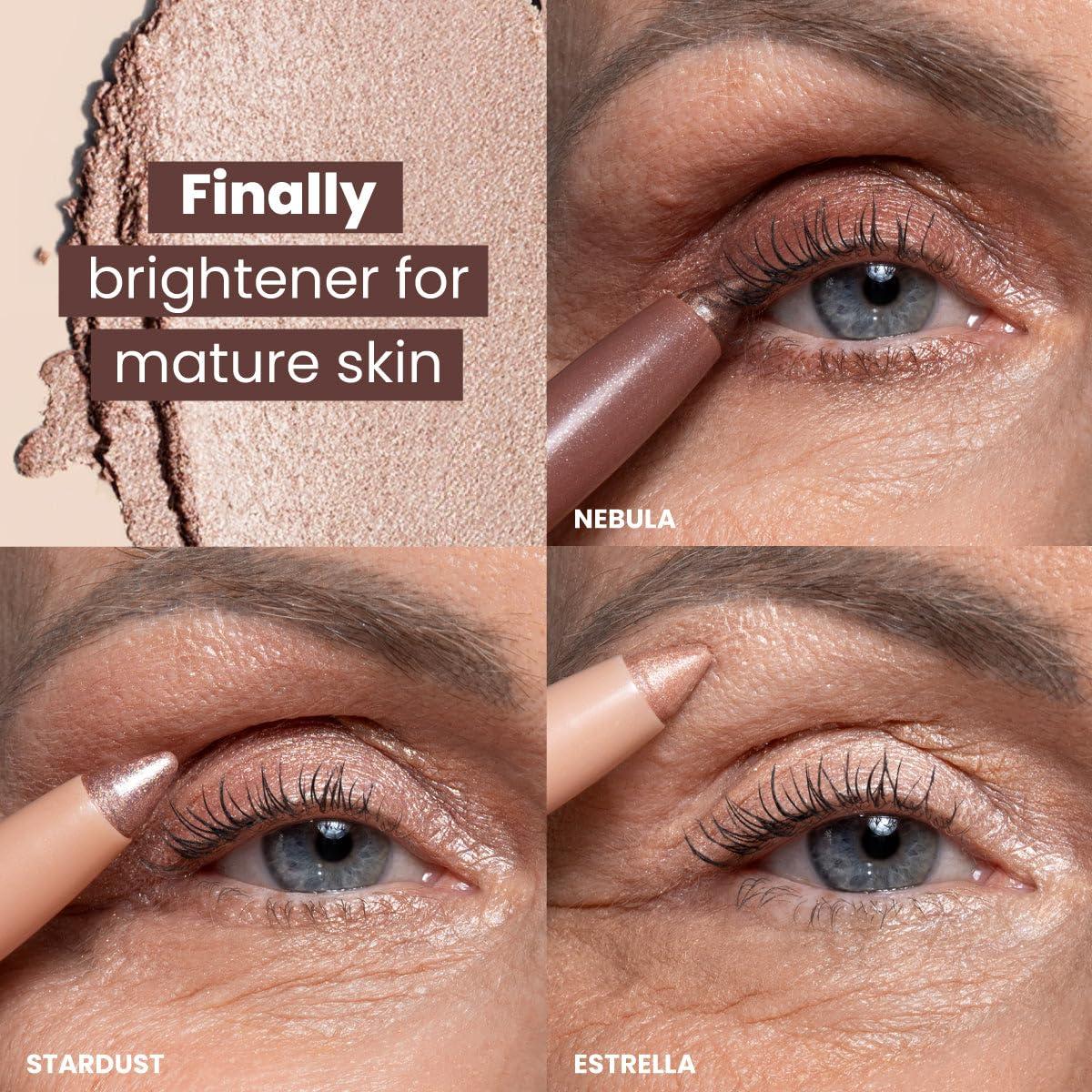 image:imagePRIME PROMETICS PrimeEyes Eye Brightener for Mature Women Creamy Eye Shadow Sticks Easy Application Quick Eye Lift Effect Hypoallergenic Long Wear WaterResistant AfterglowNebula