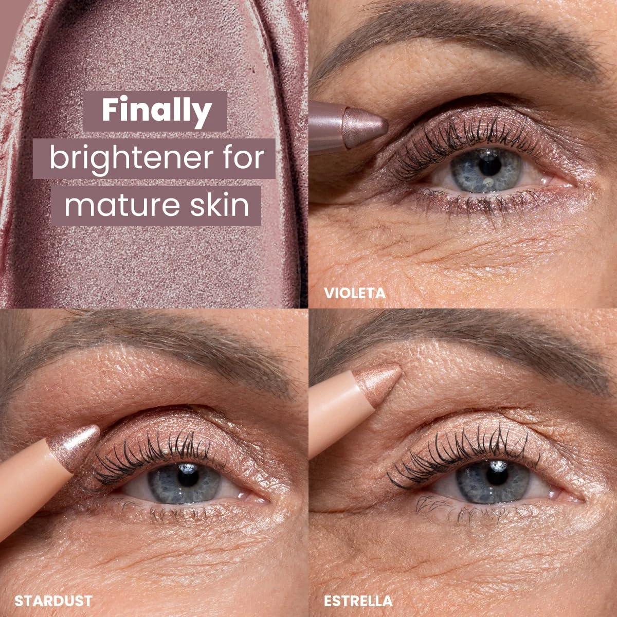 image:imagePRIME PROMETICS PrimeEyes Eye Brightener for Mature Women Creamy Eye Shadow Sticks Easy Application Quick Eye Lift Effect Hypoallergenic Long Wear WaterResistant AfterglowVioleta
