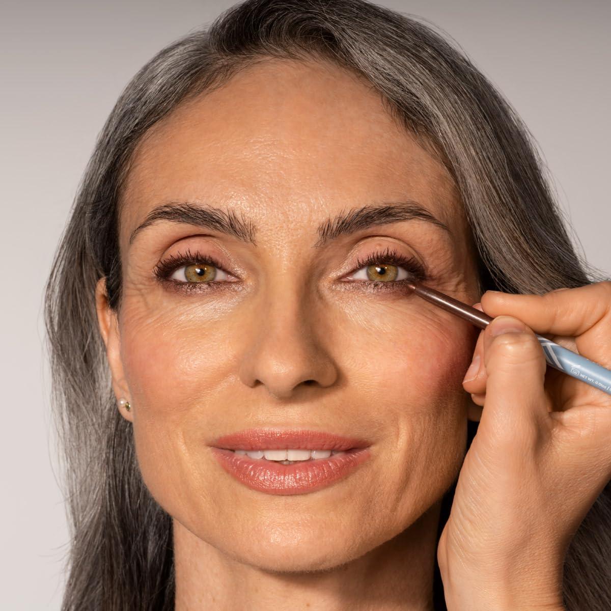 image:imagePRIME PROMETICS PrimeEyes Glide Eyeliner for Mature Women WaterResistant LongStay and MessProof Gel Cream Texture Discreet Sharpener and Effective Smudger BlackMocha Shimmer