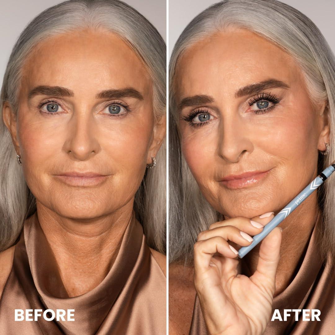 image:imagePRIME PROMETICS PrimeEyes Glide Eyeliner for Mature Women WaterResistant LongStay and MessProof Gel Cream Texture Discreet Sharpener and Effective Smudger BlackSmoky