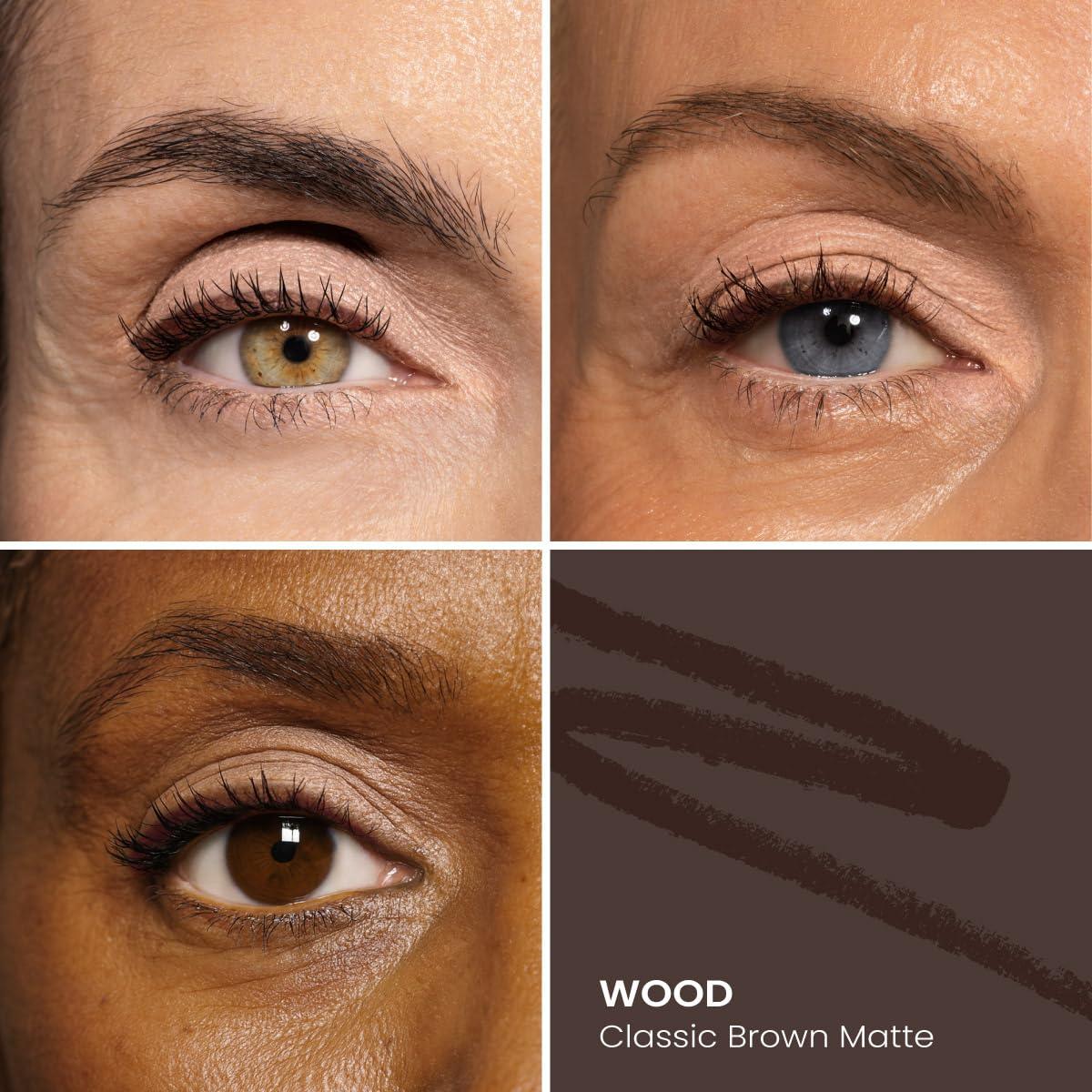 image:imagePRIME PROMETICS PrimeEyes Glide Eyeliner for Mature Women WaterResistant LongStay and MessProof Gel Cream Texture Discreet Sharpener and Effective Smudger BlackWood brown