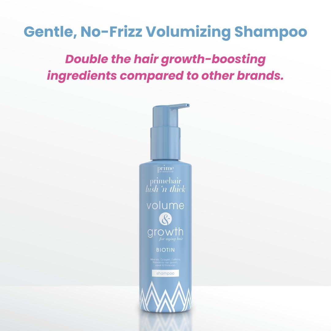 image:imagePRIME PROMETICS PrimeHair Lush N Thick Shampoo for Mature Women Biotin Enriched SulfateFree and ParabenFree Shampoo with Hair Growth Promoting Ingredients Volumizing Hydrating
