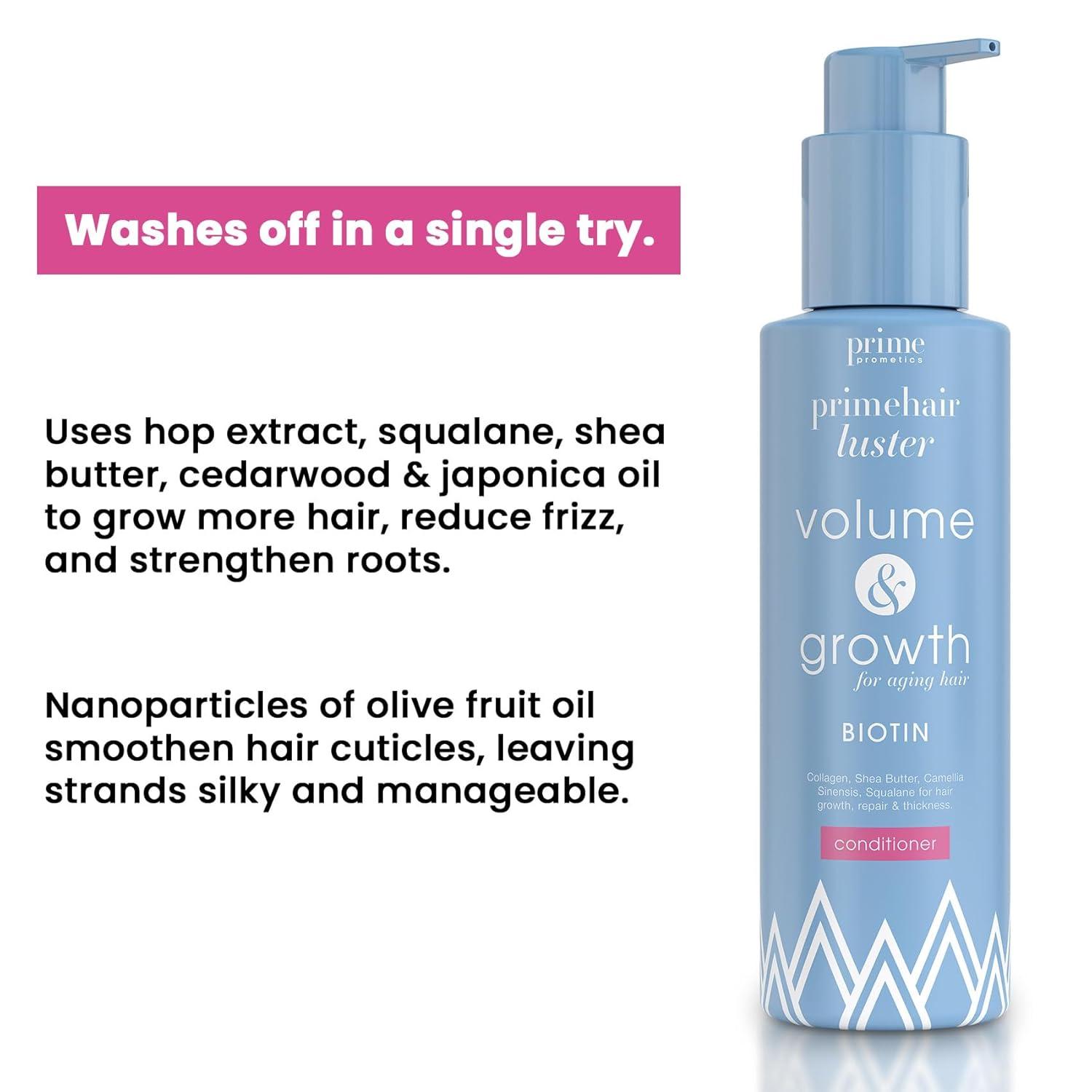 image:imagePRIME PROMETICS PrimeHair Luster Conditioner for Mature Women Biotin Enriched SulfateFree and ParabenFree Conditioner Perfect for Damaged Dry Thinning and Oily Hair