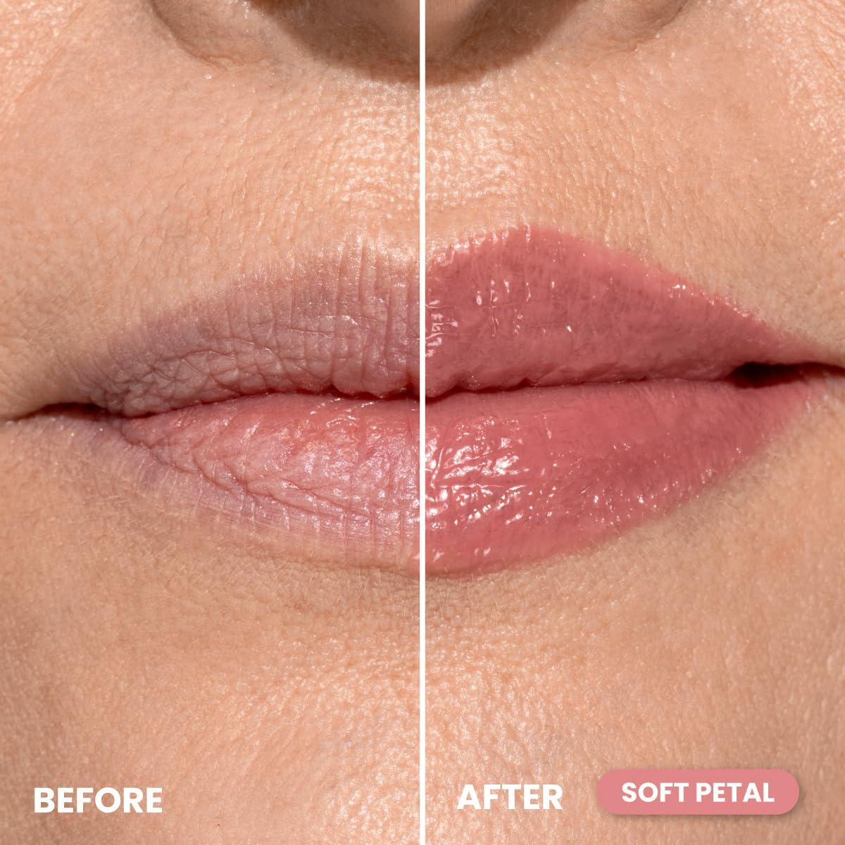 image:imagePRIME PROMETICS PrimeLip Plumping Lip Balm for Mature Women 3in1 Lipstick Gloss amp Balm NonStinging Lip Plumper Smooths Lip Lines Lightweight Buildable Color Cherry NoirSoft Petal