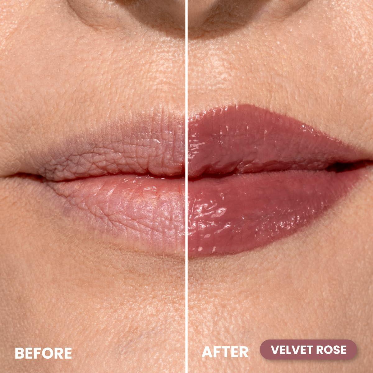 image:imagePRIME PROMETICS PrimeLip Plumping Lip Balm for Mature Women 3in1 Lipstick Gloss amp Balm NonStinging Lip Plumper Smooths Lip Lines Lightweight Buildable Color Cherry NoirVelvet Rose