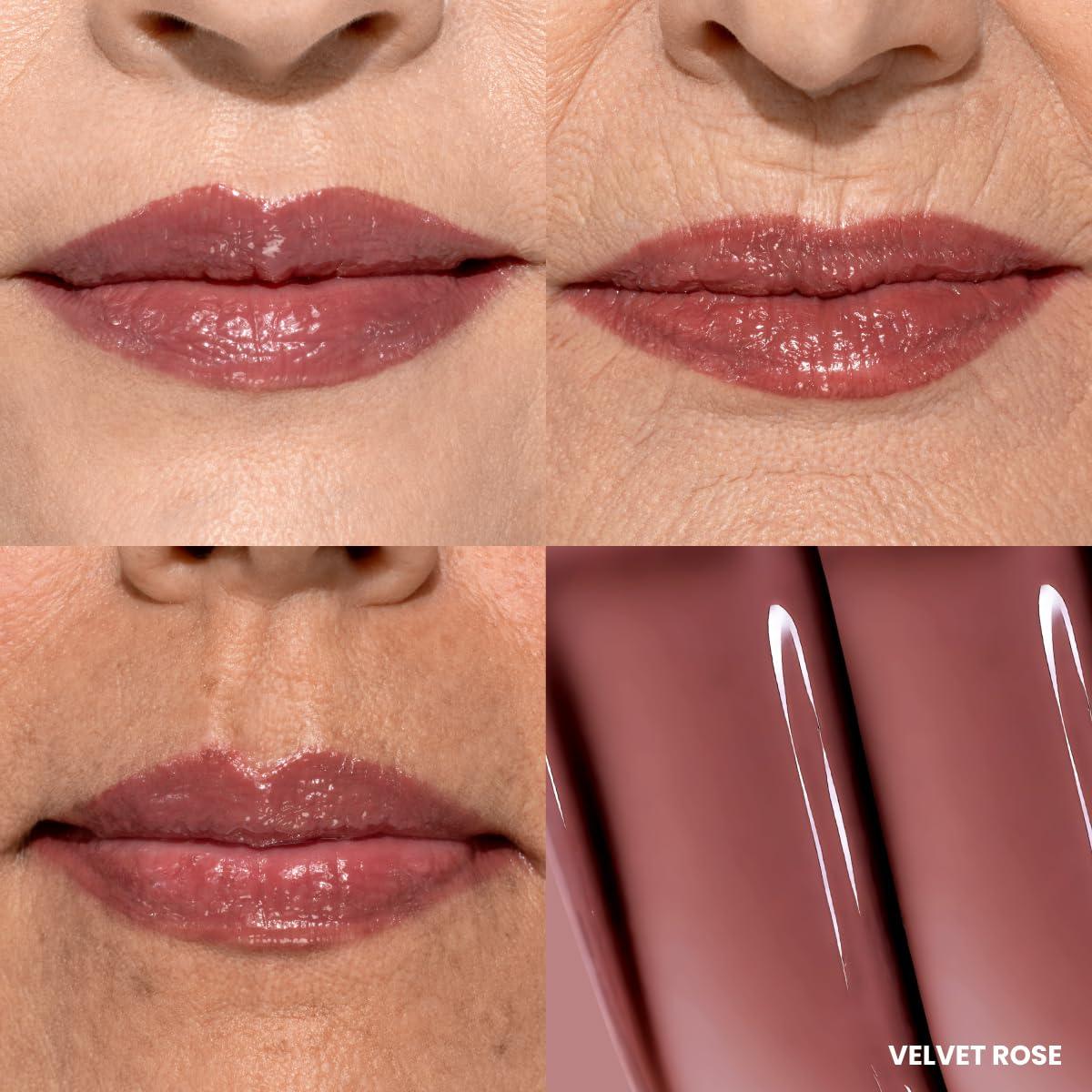 image:imagePRIME PROMETICS PrimeLip Plumping Lip Balm for Mature Women 3in1 Lipstick Gloss amp Balm NonStinging Lip Plumper Smooths Lip Lines Lightweight Buildable Color Cherry NoirVelvet Rose
