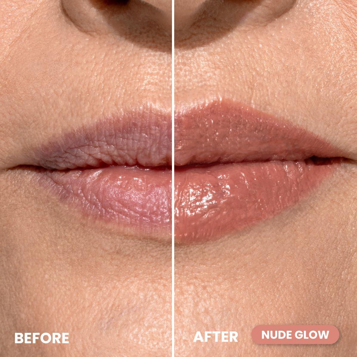 image:imagePRIME PROMETICS PrimeLip Plumping Lip Balm for Mature Women 3in1 Lipstick Gloss amp Balm NonStinging Lip Plumper Smooths Lip Lines Lightweight Buildable Color Cherry NoirNude Glow