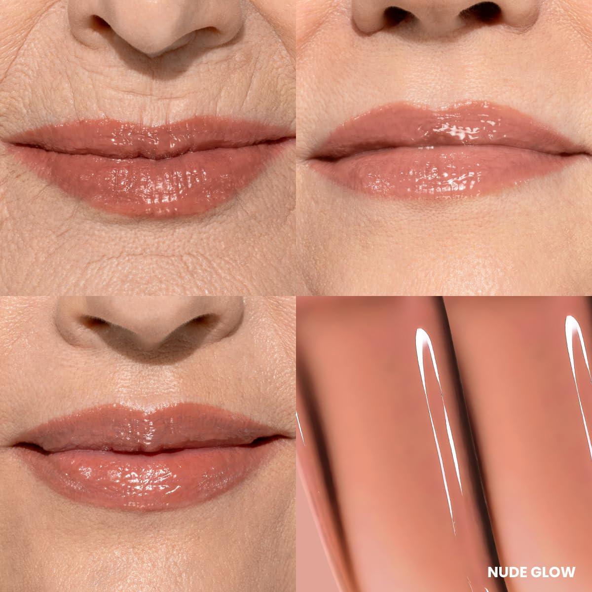 image:imagePRIME PROMETICS PrimeLip Plumping Lip Balm for Mature Women 3in1 Lipstick Gloss amp Balm NonStinging Lip Plumper Smooths Lip Lines Lightweight Buildable Color Cherry NoirNude Glow