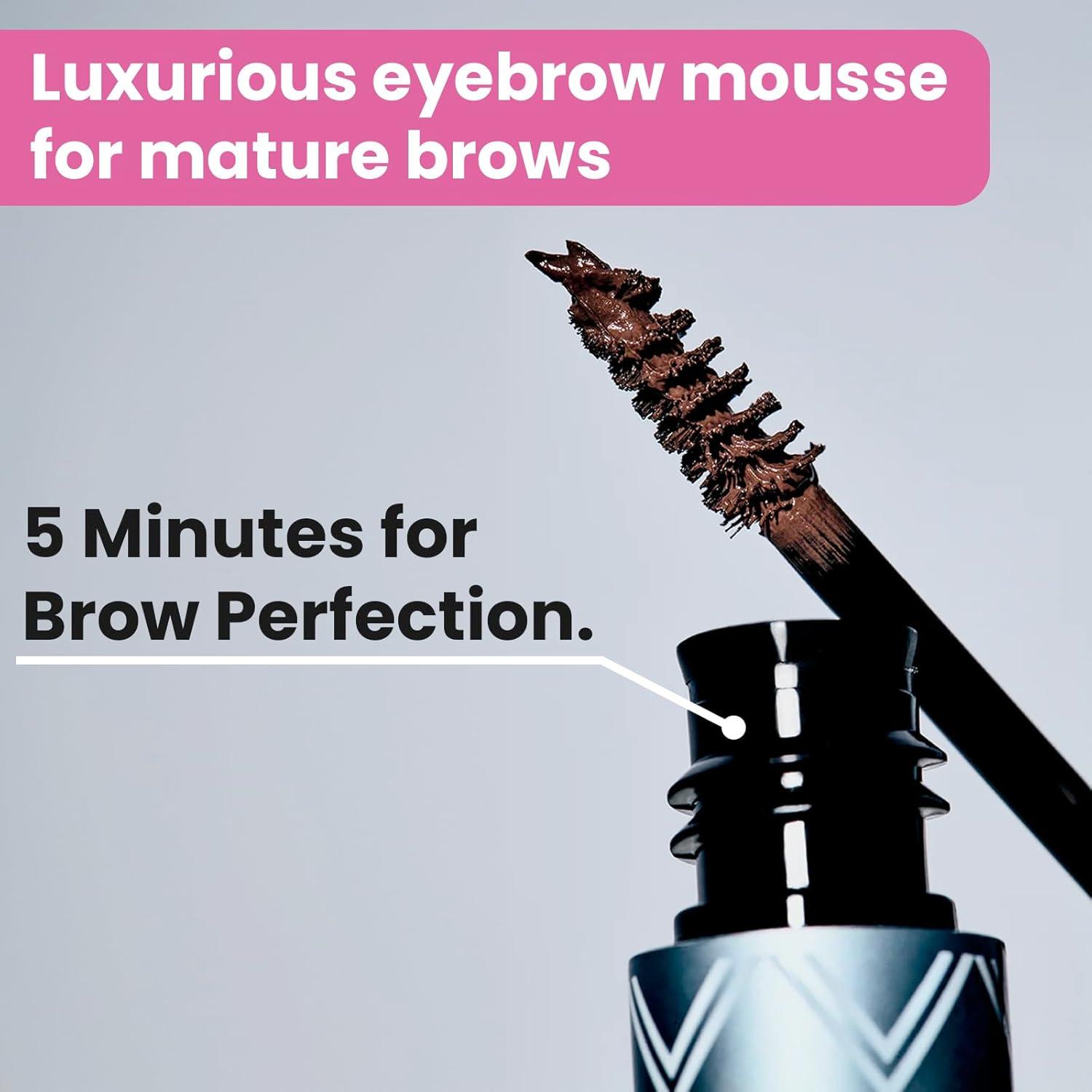 image:imagePrime Prometics PrimeBrow Complete 3in1 Eyebrow Care for Mature Women Eyebrow Mousse Tints Magic Spoolie Brush Shapes Eyebrow Growth Serum Fills Bald Spots Deep BrownDeep Brown
