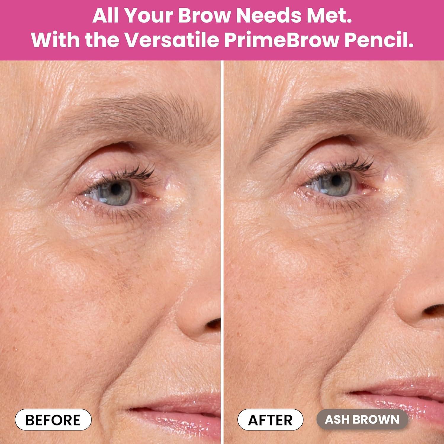 image:imagePrime Prometics PrimeBrow Pencil for Mature Women UltraPrecise Tip for Natural HairLike Strokes SmudgeProof amp LongLasting Wear Great for Thinning Sparse or Graying Brows Ash BrownAsh Brown