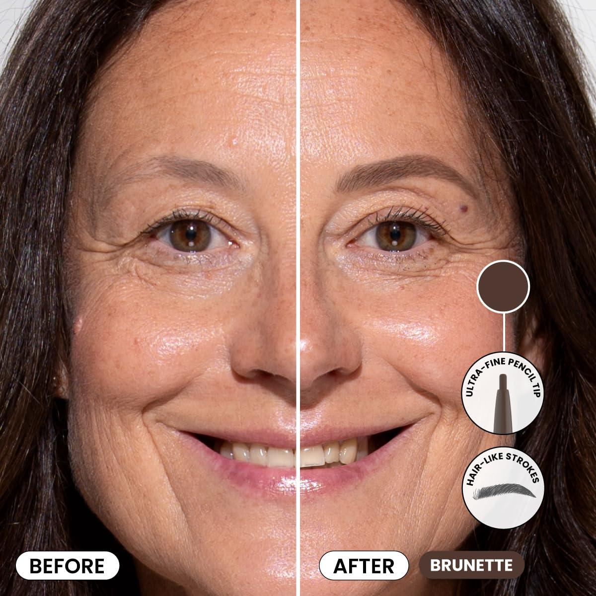 image:imagePrime Prometics PrimeBrow Pencil for Mature Women UltraPrecise Tip for Natural HairLike Strokes SmudgeProof amp LongLasting Wear Great for Thinning Sparse or Graying Brows Ash BrownBrunette