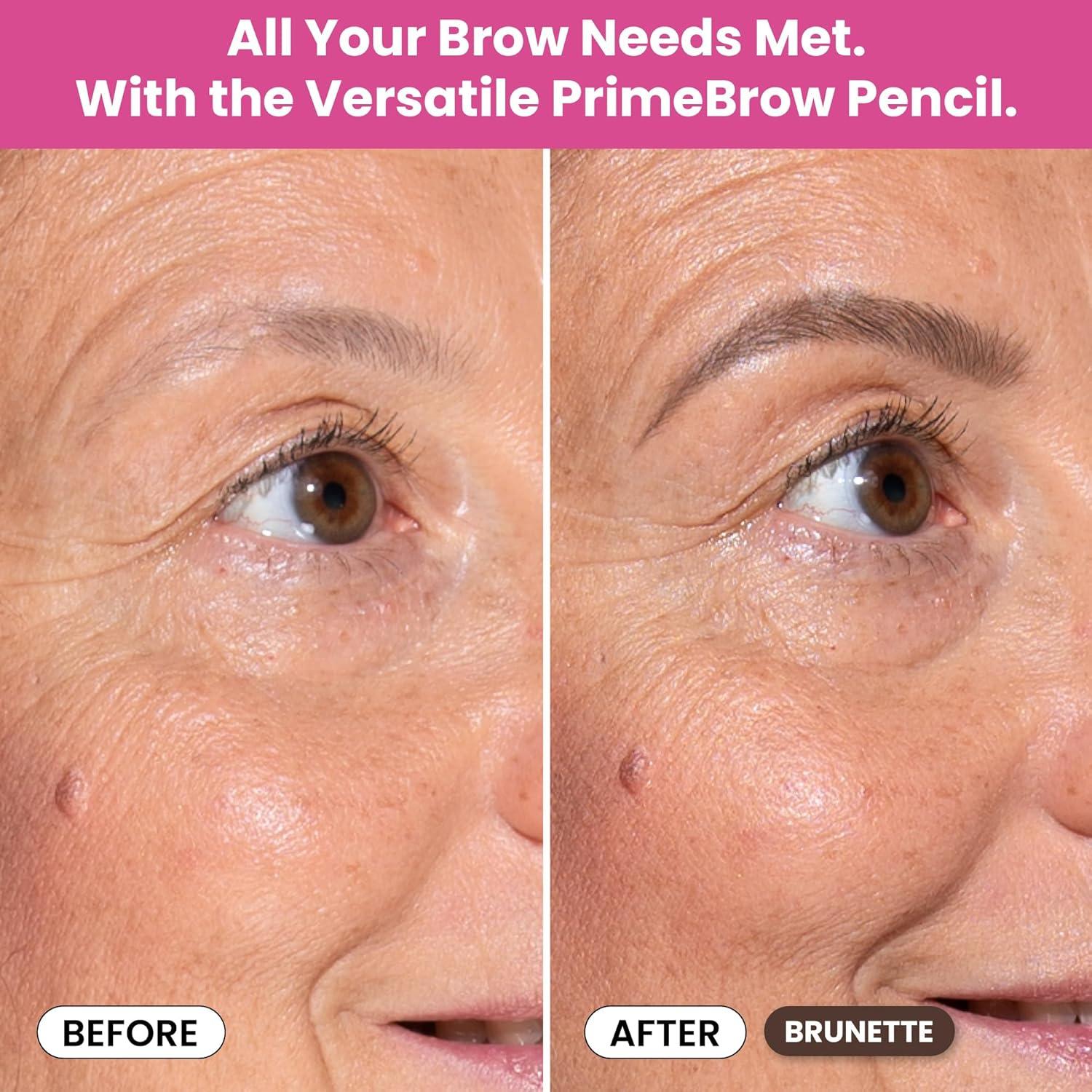 image:imagePrime Prometics PrimeBrow Pencil for Mature Women UltraPrecise Tip for Natural HairLike Strokes SmudgeProof amp LongLasting Wear Great for Thinning Sparse or Graying Brows Ash BrownBrunette
