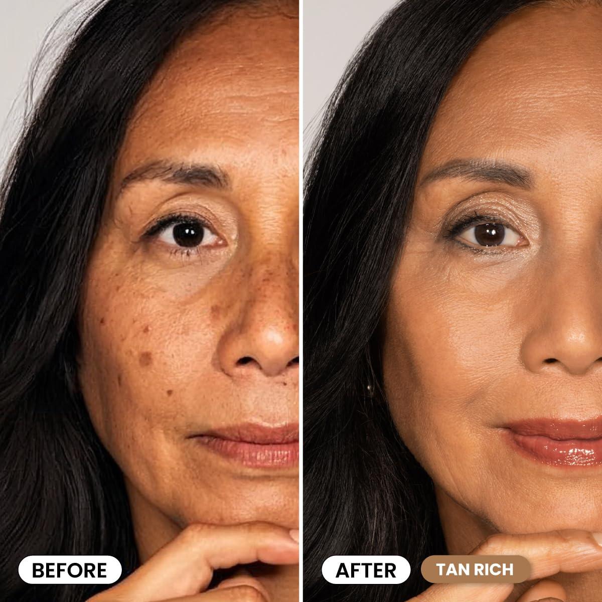 image:imagePrime Prometics PrimeSkin CC Cream for Mature Women Lightweight LiquidtoPowder Foundation Blurs Pores amp Covers Age Spots CreaseFree Hydrating amp SoftMatte Finish for Sensitive Skin FairTan Rich