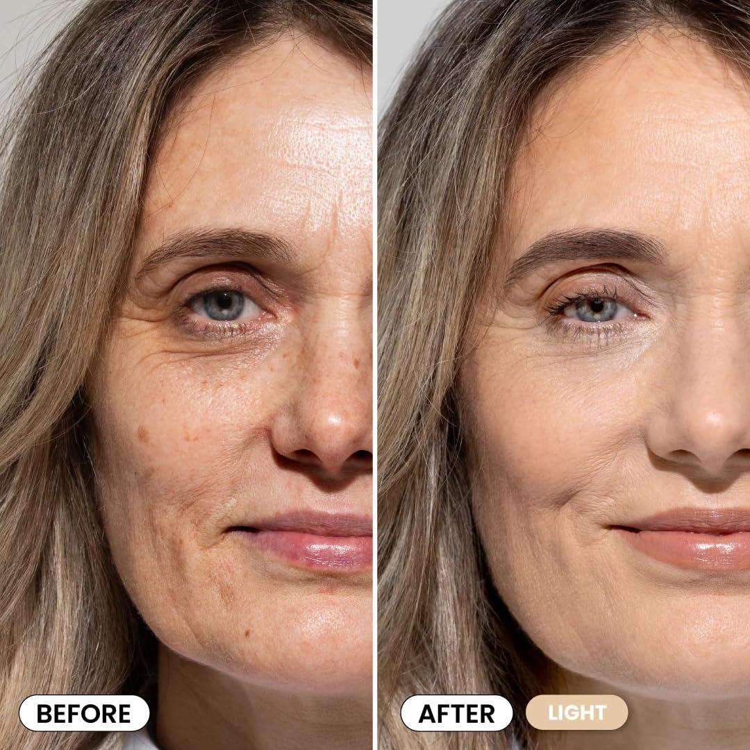 image:imagePrime Prometics PrimeSkin CC Cream for Mature Women Lightweight LiquidtoPowder Foundation Blurs Pores amp Covers Age Spots CreaseFree Hydrating amp SoftMatte Finish for Sensitive Skin FairLight
