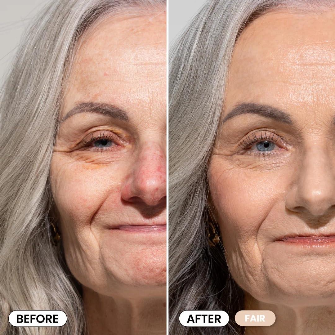 image:imagePrime Prometics PrimeSkin CC Cream for Mature Women Lightweight LiquidtoPowder Foundation Blurs Pores amp Covers Age Spots CreaseFree Hydrating amp SoftMatte Finish for Sensitive Skin FairFair