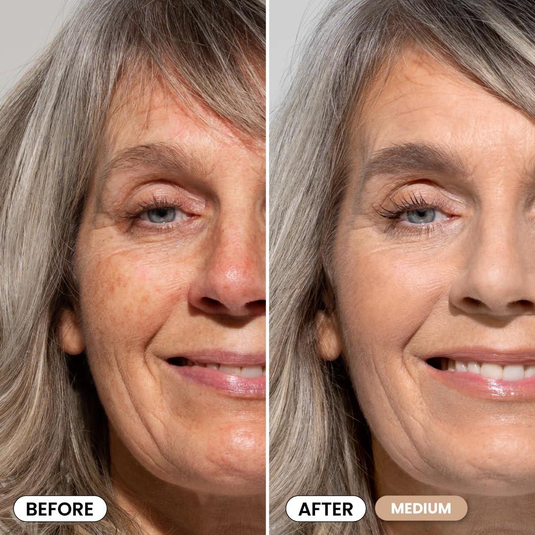 image:imagePrime Prometics PrimeSkin CC Cream for Mature Women Lightweight LiquidtoPowder Foundation Blurs Pores amp Covers Age Spots CreaseFree Hydrating amp SoftMatte Finish for Sensitive Skin FairMedium