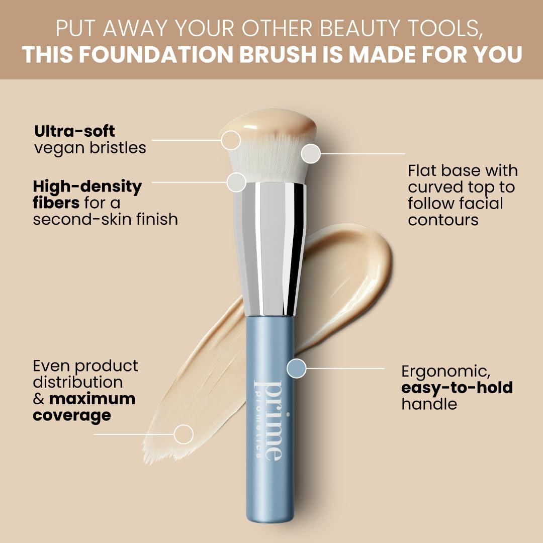 image:imagePrime Prometics PrimeSkin Liquid Foundation Brush for Mature Women UltraSoft Bristles for Seamless StreakFree Coverage Even Natural Finish Ideal for Sensitive or Dry Skin