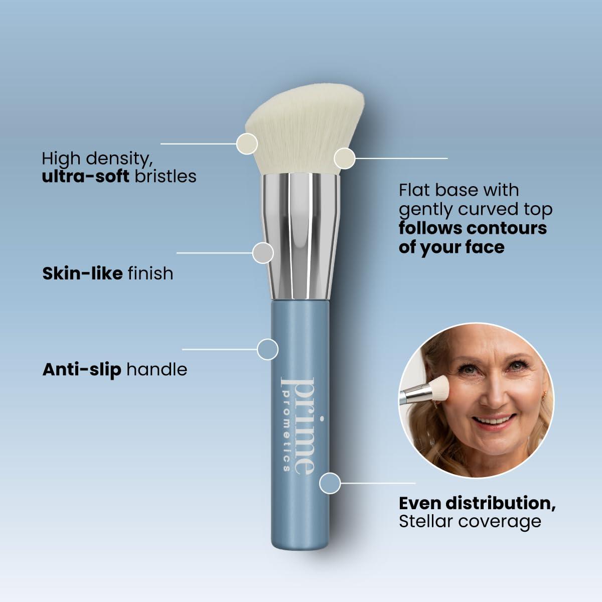image:imagePrime Prometics PrimeWand Brush for Mature Women Vegan UltraSoft Makeup Brush with HighDensity Fibers for Airbrushed Finish Works with Creams Powders amp Liquids Perfect for Mature Skin