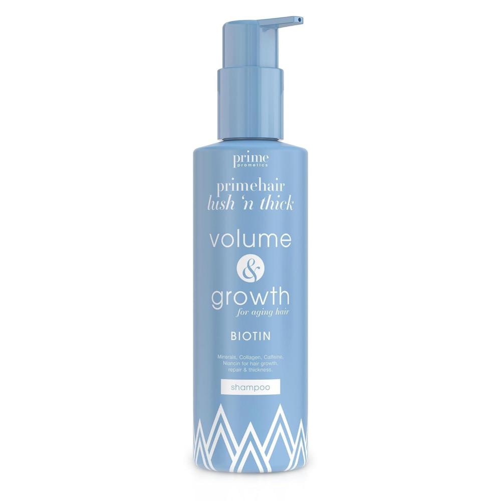 image:imagePRIME PROMETICS PrimeHair Lush N Thick Shampoo for Mature Women Biotin Enriched SulfateFree and ParabenFree Shampoo with Hair Growth Promoting Ingredients Volumizing Hydrating