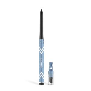 PRIME PROMETICS PrimeEyes Glide Eyeliner for Mature Women – Water-Resistant, Long-Stay and Mess-Proof – Gel Cream Texture, Discreet Sharpener and Effective Smudger (Black)(Black)