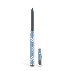 PRIME PROMETICS PrimeEyes Glide Eyeliner for Mature Women – Water-Resistant, Long-Stay and Mess-Proof – Gel Cream Texture, Discreet Sharpener and Effective Smudger (Black)(Smoky)