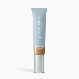 Prime Prometics PrimeSkin CC+ Cream for Mature Women – Lightweight Liquid-to-Powder Foundation – Blurs Pores & Covers Age Spots – Crease-Free, Hydrating & Soft-Matte Finish for Sensitive Skin (Fair)(Tan Rich)