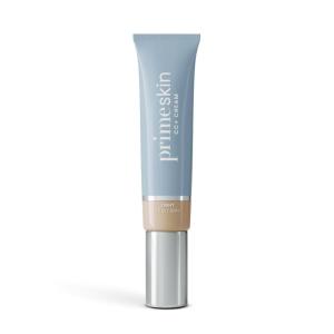 Prime Prometics PrimeSkin CC+ Cream for Mature Women – Lightweight Liquid-to-Powder Foundation – Blurs Pores & Covers Age Spots – Crease-Free, Hydrating & Soft-Matte Finish for Sensitive Skin (Fair)(Light)