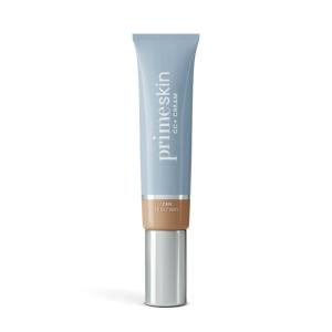 Prime Prometics PrimeSkin CC+ Cream for Mature Women – Lightweight Liquid-to-Powder Foundation – Blurs Pores & Covers Age Spots – Crease-Free, Hydrating & Soft-Matte Finish for Sensitive Skin (Fair)(Tan)
